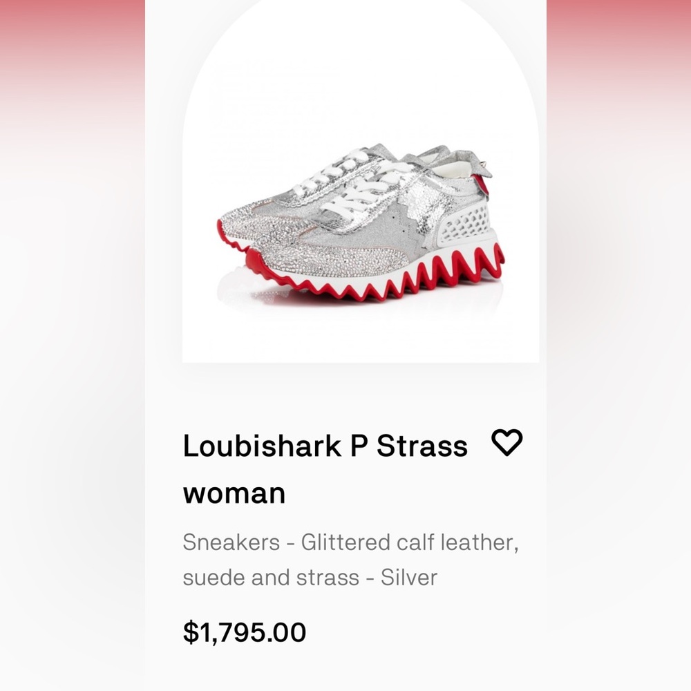 Sold out Christian Louboutin Loubishark Glittered  sneakers size 38 - Picture 12 of 16